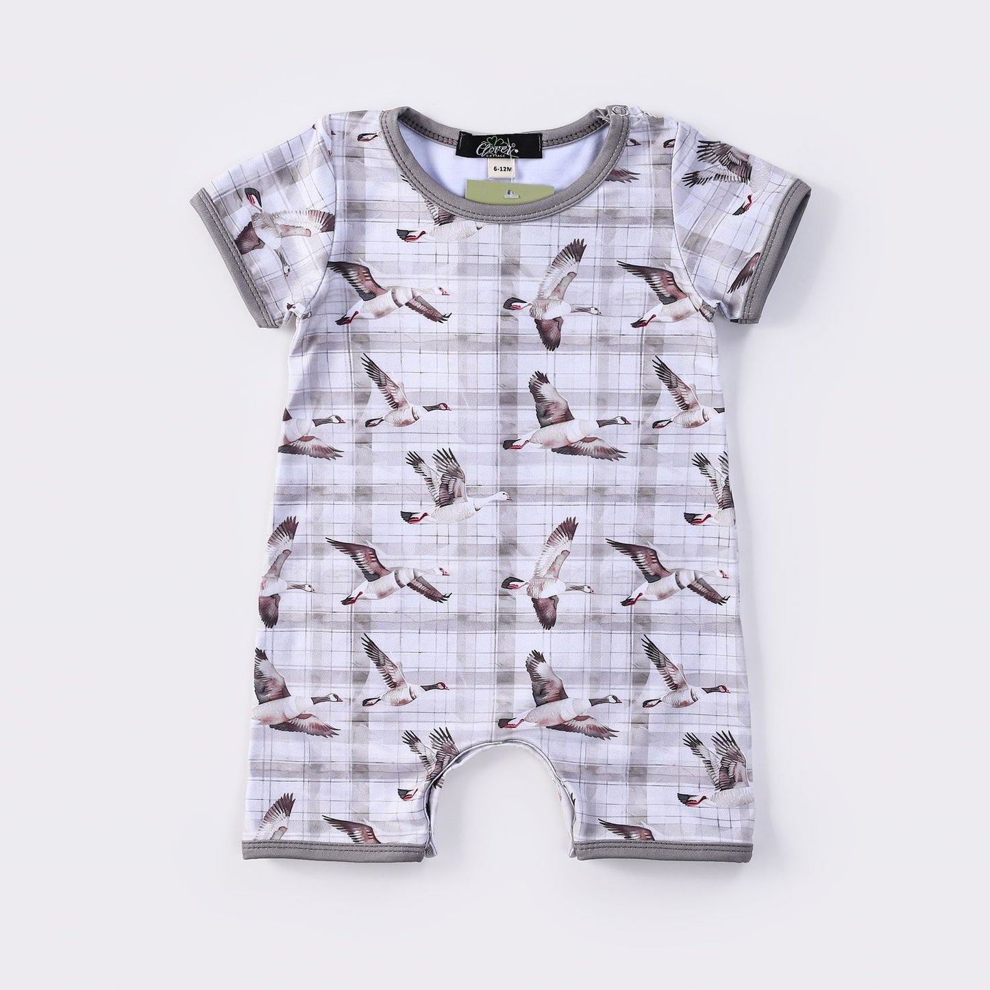 Plaid Mallard Boy Romper