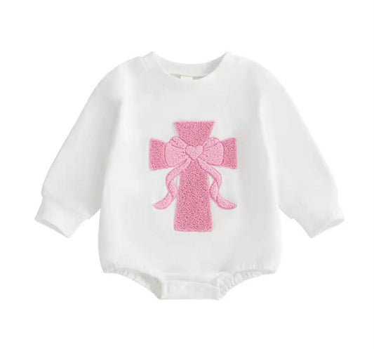 Sweet Cross Bow Romper