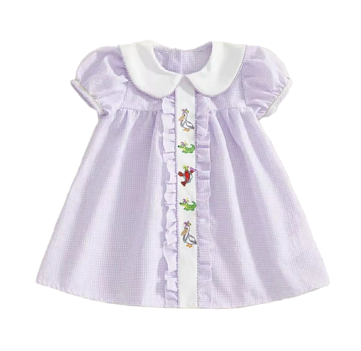 Mardi Gras Embroidered Animal Dress
