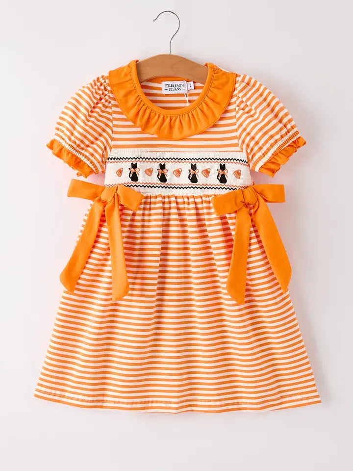 Black Cat Stripe Dress