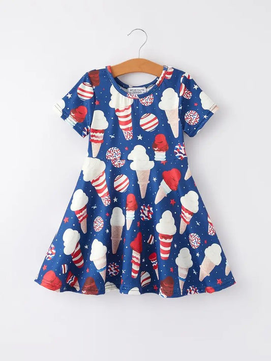 Patriotic Ice Cream Twirl Dress