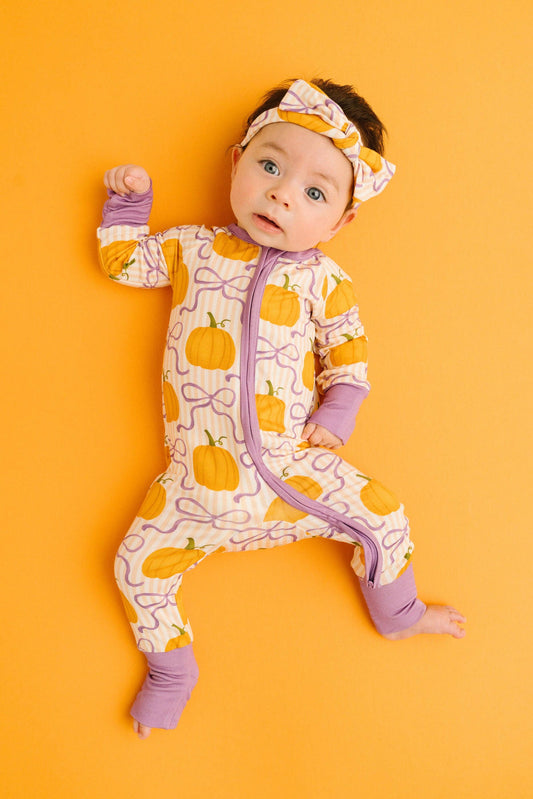 Pumpkin & Bows Bamboo Sleeper