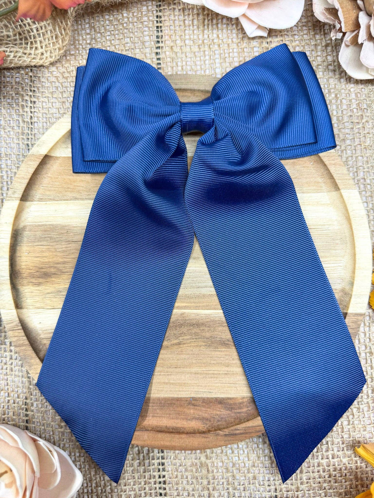 Double Looped Long Tail Boutique Hair Bow | Girls Grosgrain Hair Bow (9/8/26)