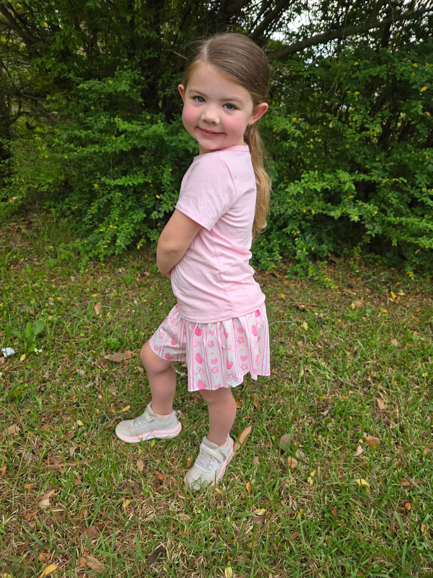 Strawberry Butterfly Short Set