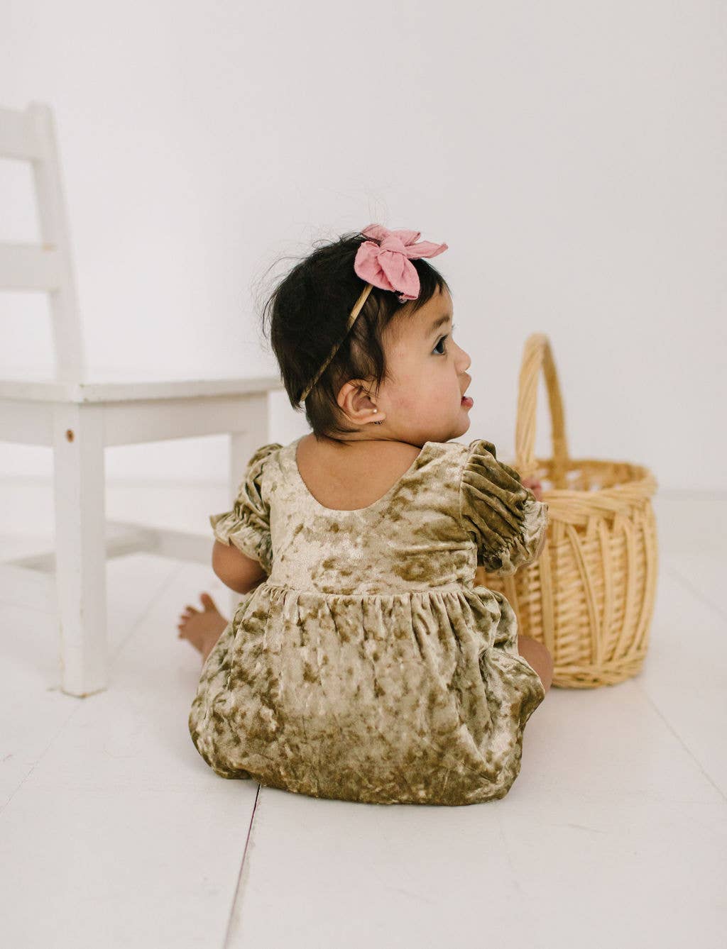 Quinn Bubble in Gold Crushed Velvet | Ollie Jay