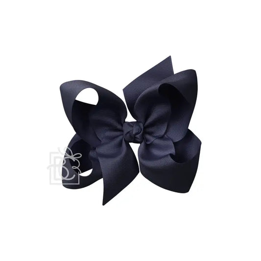 Signature Grosgrain Bow On Clip (Beyond Creations) Navy or White