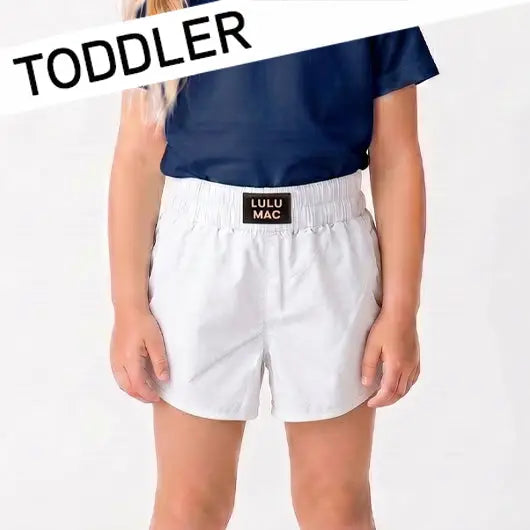 White Solid Toddler Short (PRESALE: ETA 7/16/26)