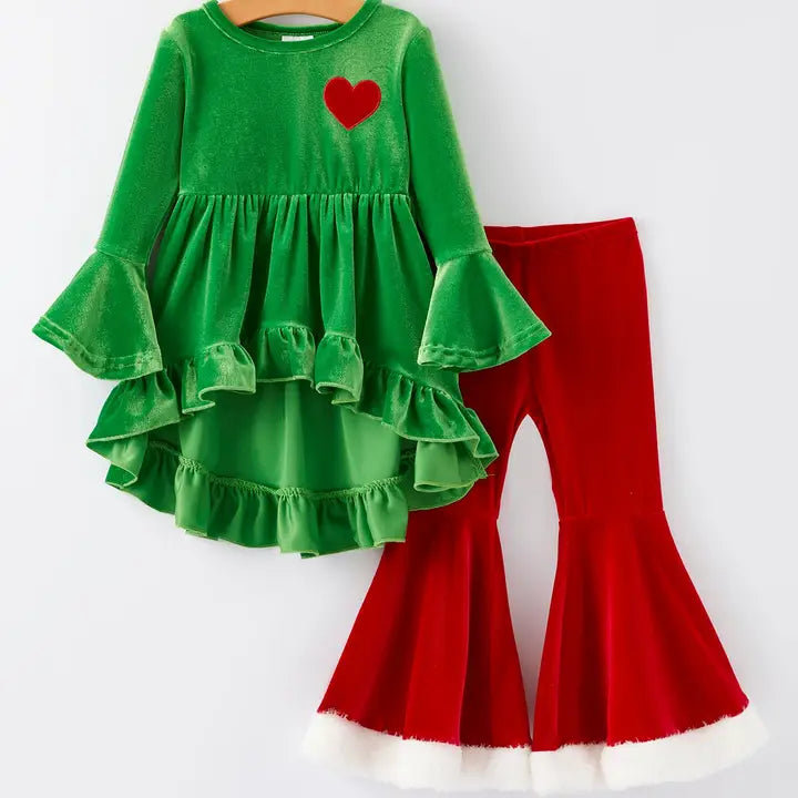 Holly Heart Velvet Set
