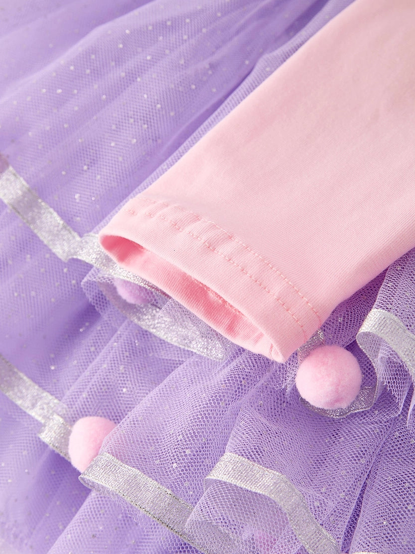 Thanksgiving Tulle Pink Purple Tutu Dress (ETA: Mid July)