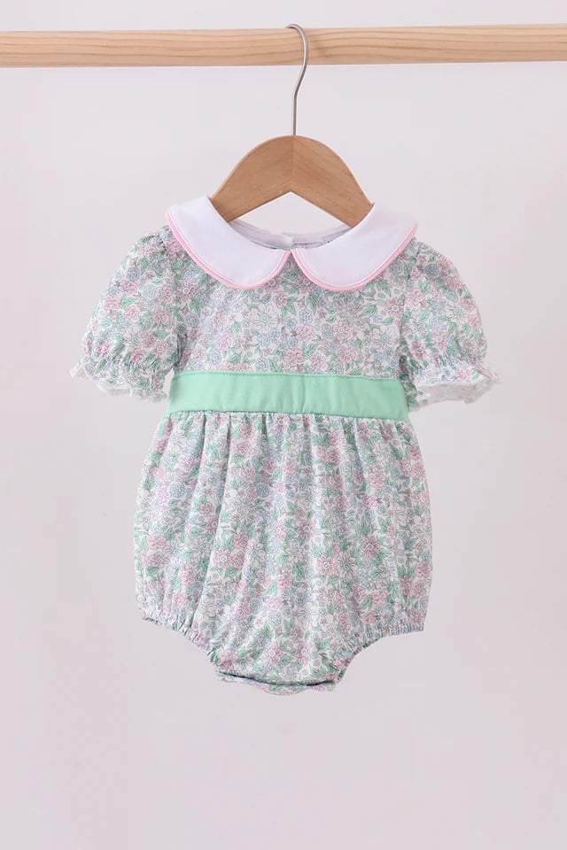 Green floral print bubble