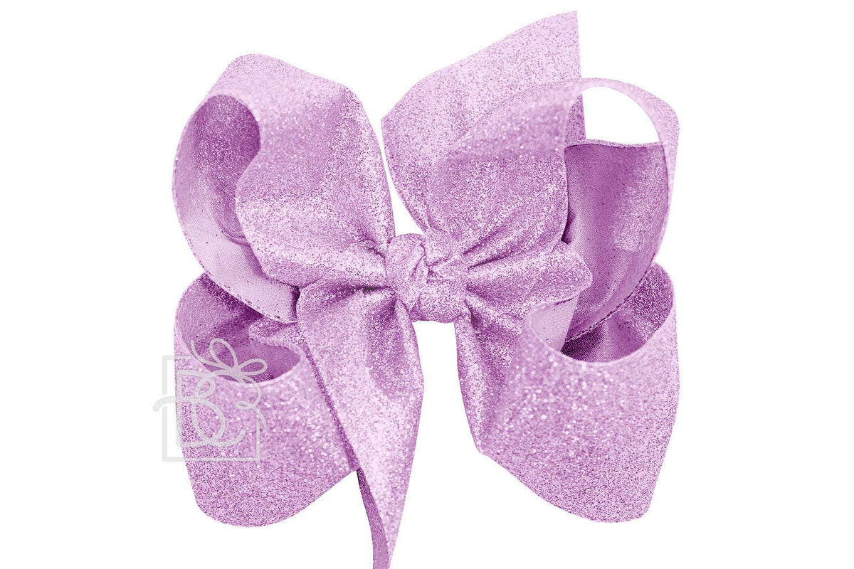 GLITTER METALLIC BOW ON CLIP