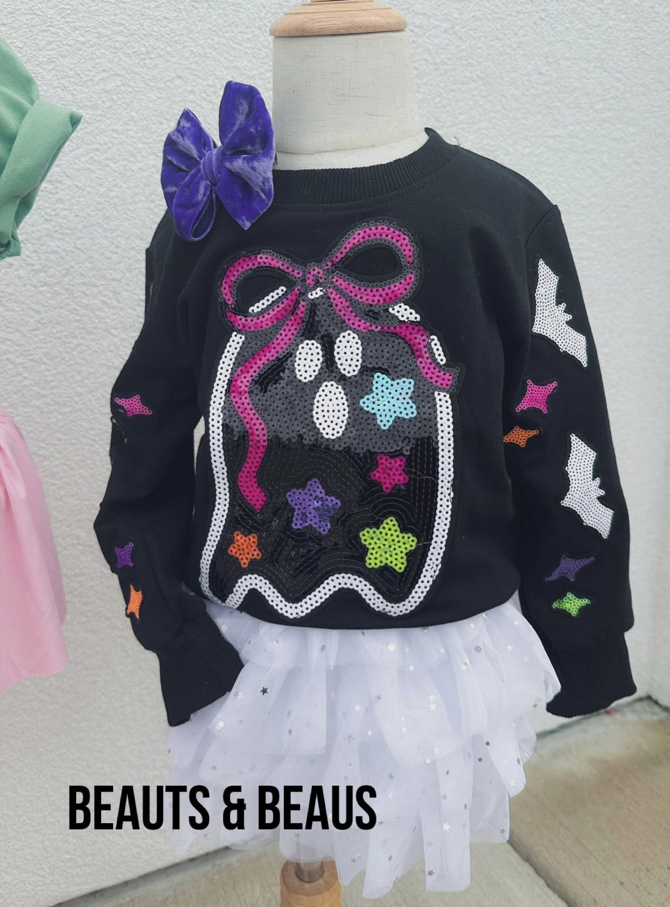 Sequin Ghost Sweatshirt