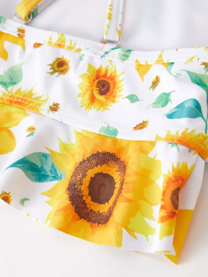 Sunshine & Stripes Sunflower Swimsuit