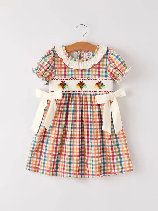 Gobble & Giggles Smocked Dress