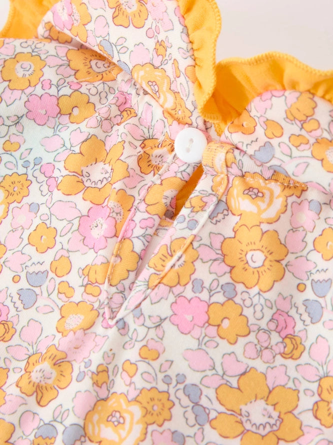 (PRESALE) Pumpkin Floral Baby Bubble Romper (ETA: End of July)