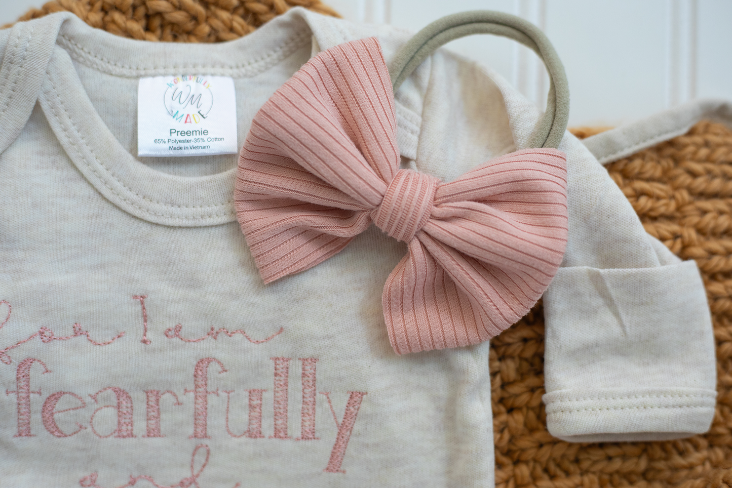 Fearfully and Wonderfully Made Pink/Oatmeal