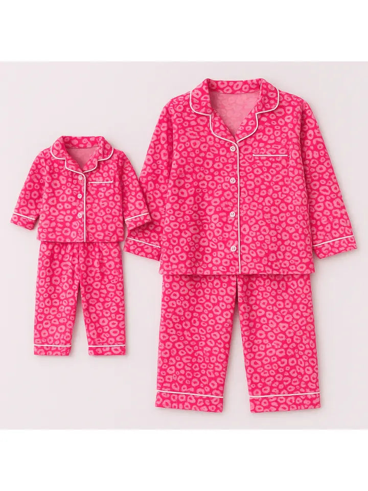 Mommy & Me Pink Animal Print Pj's