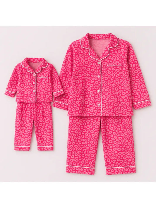 Mommy & Me Pink Animal Print Pj's