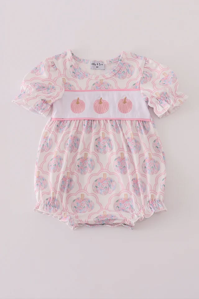 Pretty Pink Pumpkin Romper