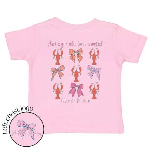 Just A Girl Crawfish Kids T-Shirt (Magnolia Mudbugs)