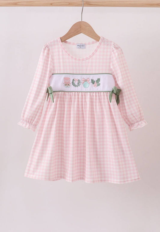 Pink Nutcracker Gingham Dress