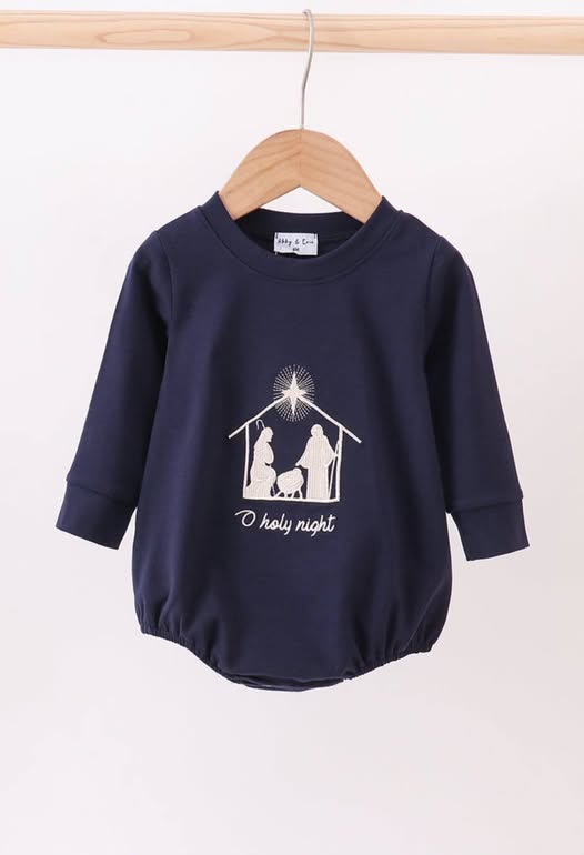 Navy Nativity Holy Night Bubble