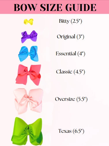 Scalloped Hair Bows - Alligator Clip - 5.5" Girls