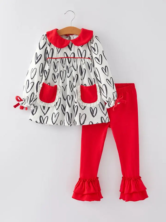 Love Sketch Ruffle Pants Set