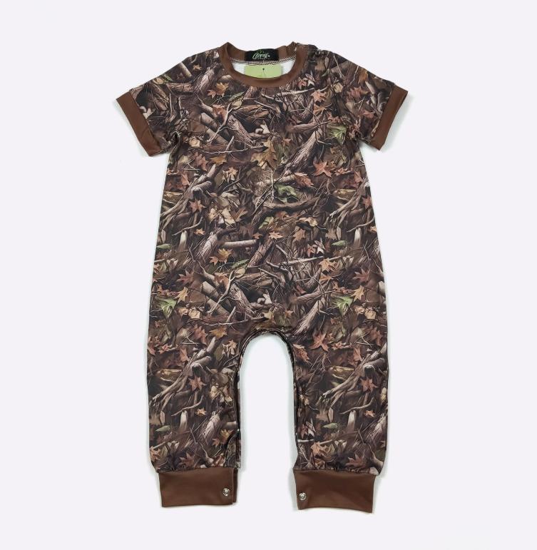 Woody Camo Boy Romper