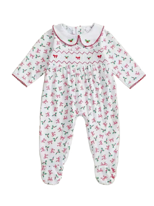 MIstletoe Footed Romper
