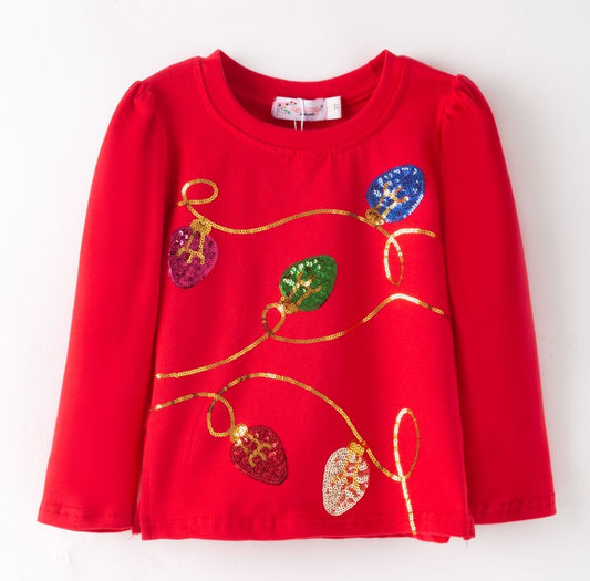 Christmas Lights Sequin Shirt