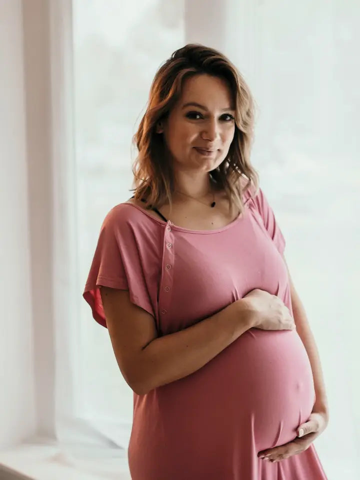 Rose Mommy Labor and Delivery/ Nursing Gown