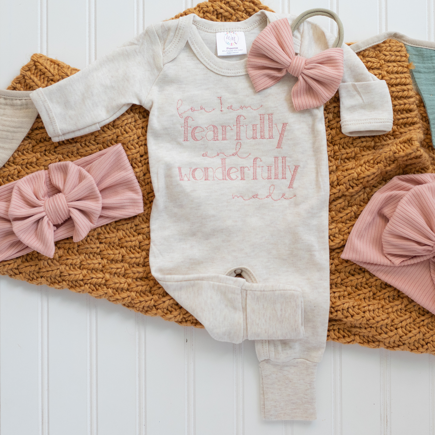 Fearfully and Wonderfully Made Pink/Oatmeal