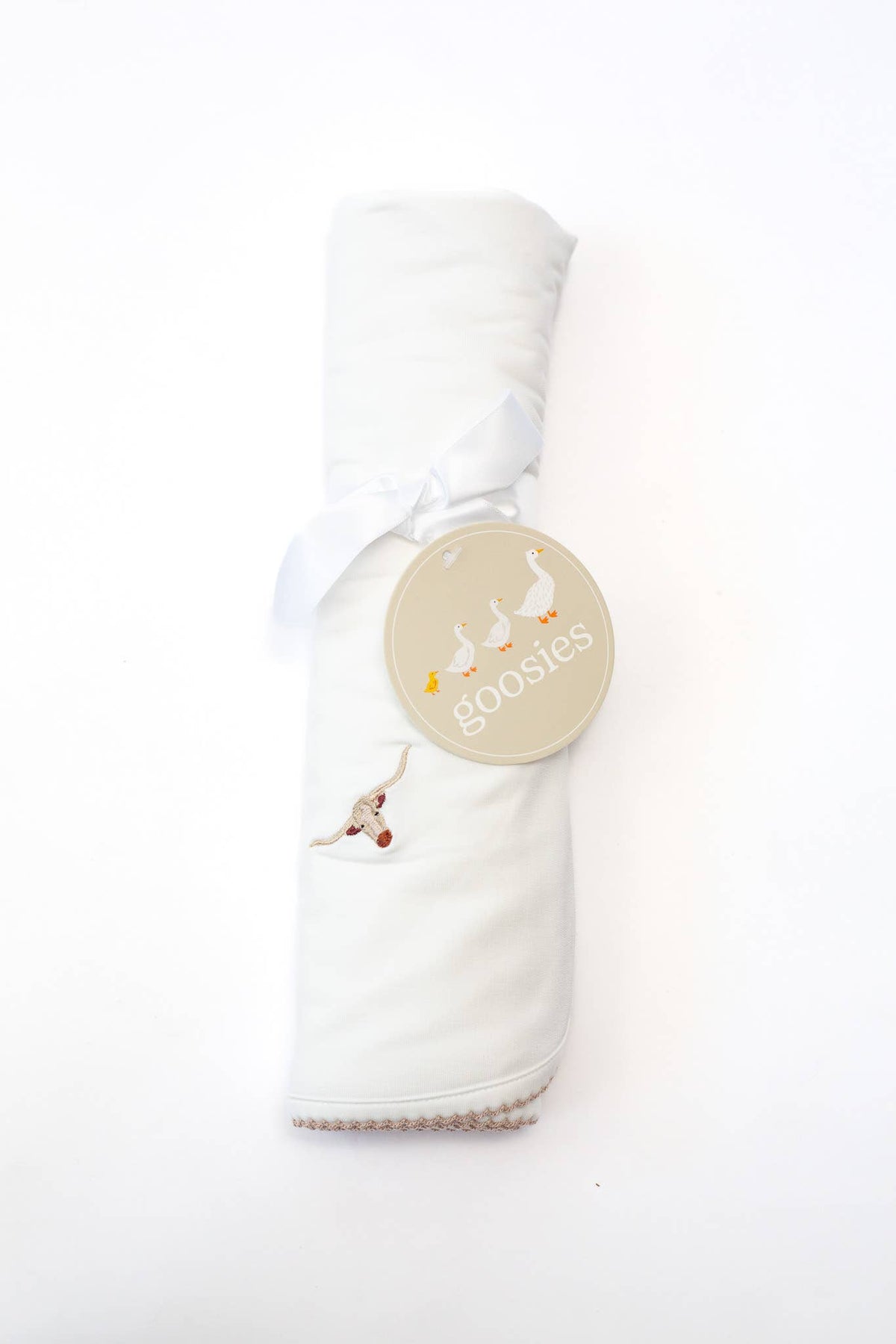 Longhorn Cow - Embroidered Blanket