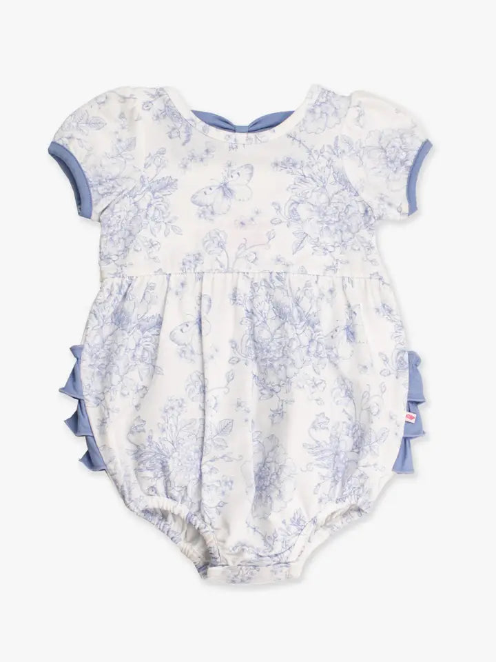 Periwinkle Blue Butterfly Garden Romper