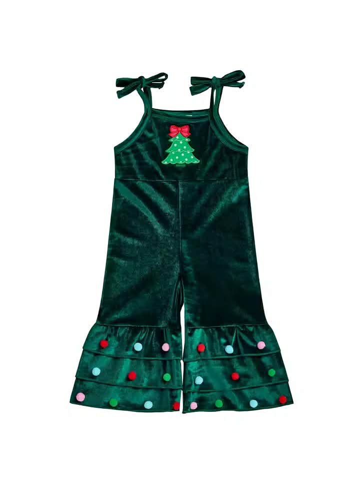 Holiday Pom-Pom Tree Romper