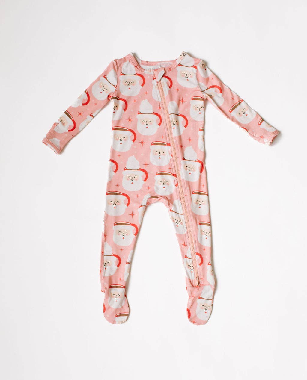 Zippy Bamboo Baby Pajama in Santa Cocoa | Ollie Jay