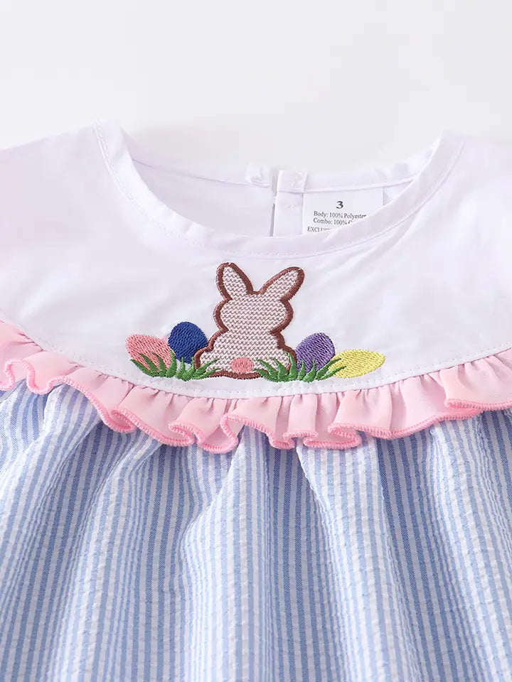 Easter Bunny Seersucker Dress