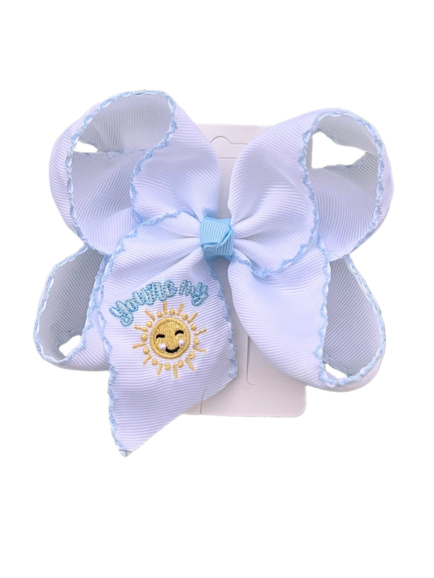 You're My Sunshine Embroidery Hair Bow