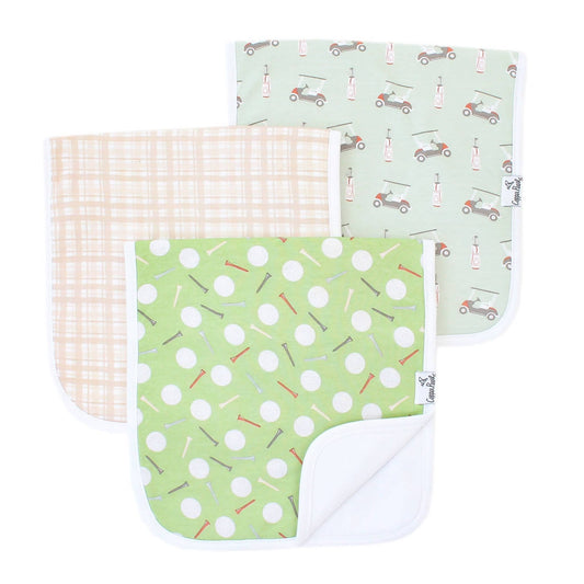 3 Pack Premium Burp Cloths - Bogey