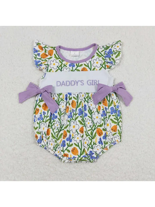 Daddy's Girl Purple Floral Romper