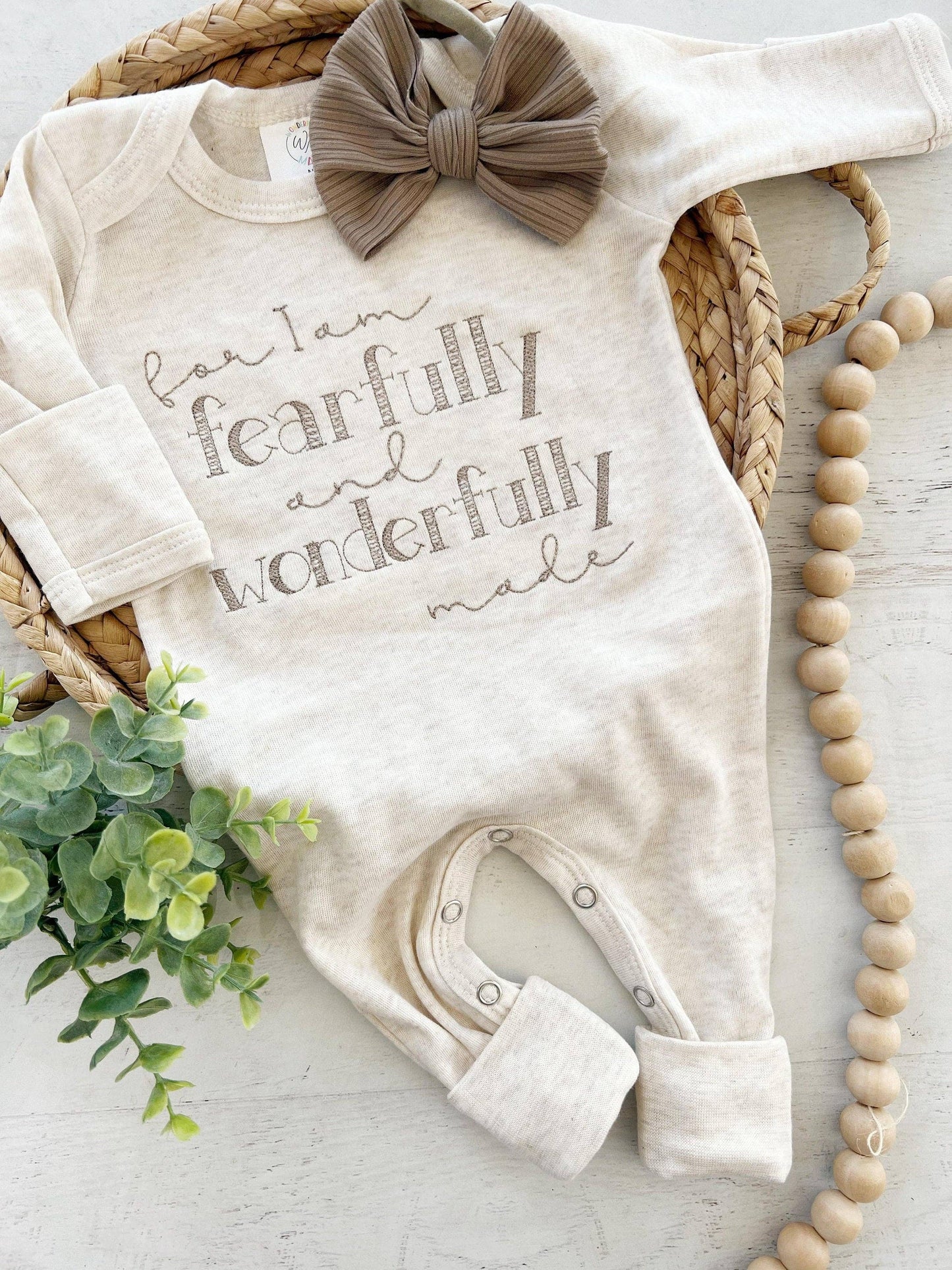 Fearfully and Wonderfully Made - Taupe/Oatmeal
