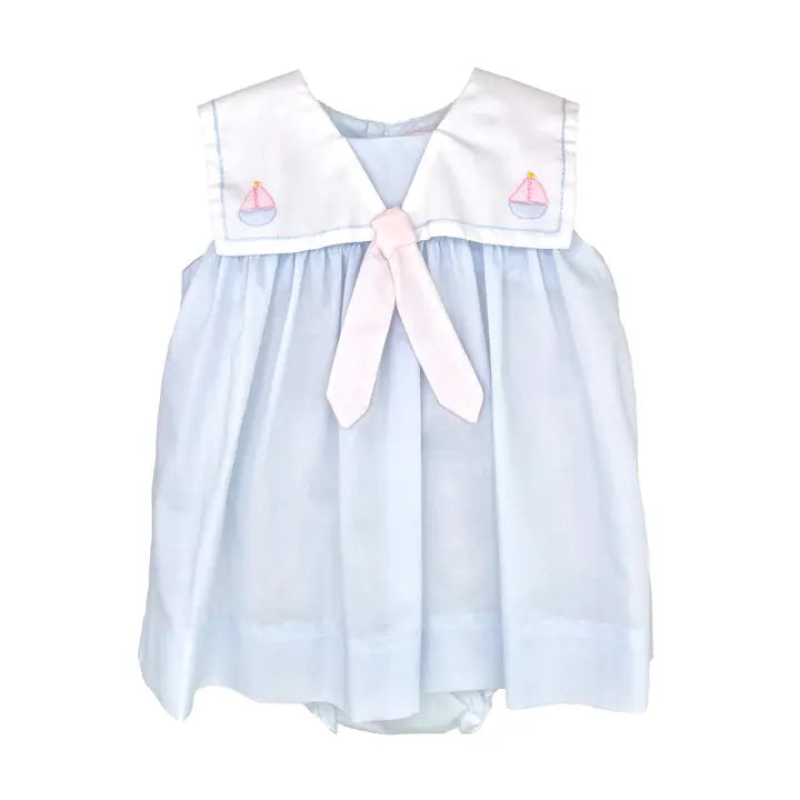 Sailboat Shadow Stitched Dress