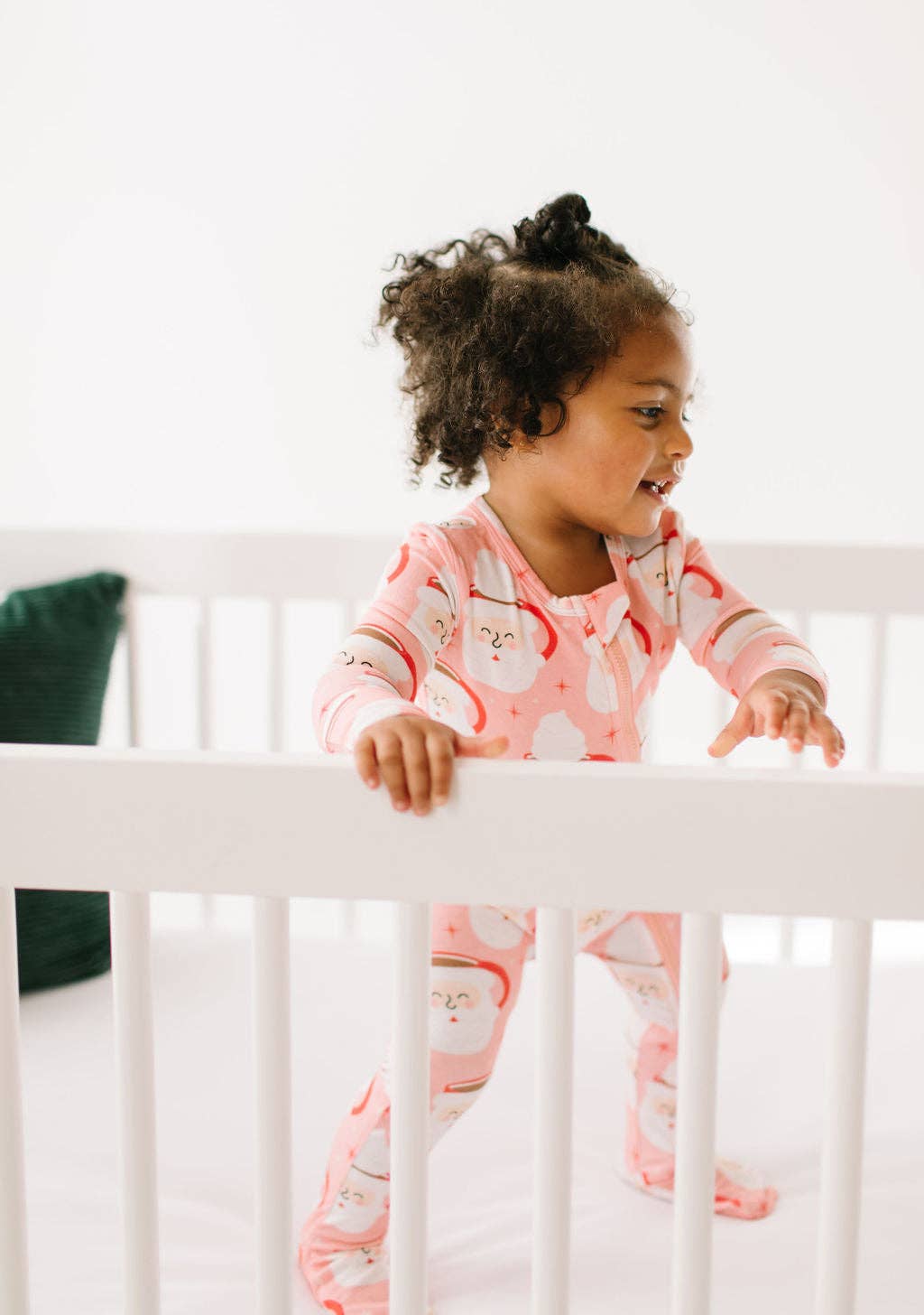Zippy Bamboo Baby Pajama in Santa Cocoa | Ollie Jay