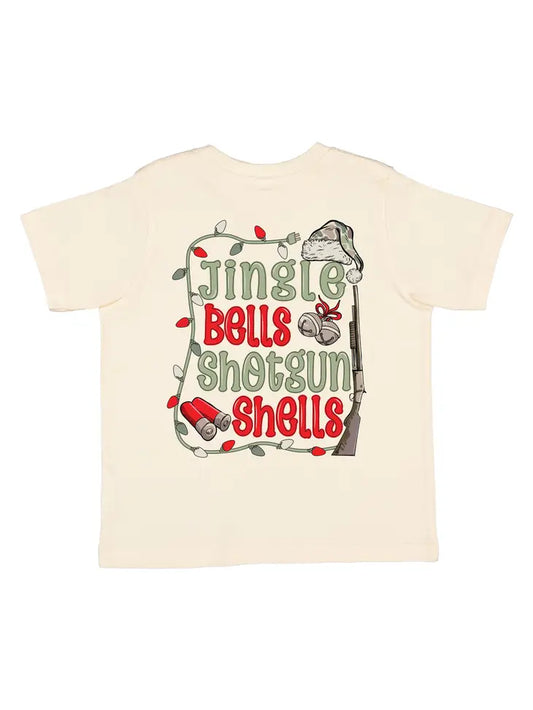 Jingle Bells, Shotgun Shells Kids Tee Tee by Magnolia Mudbugs