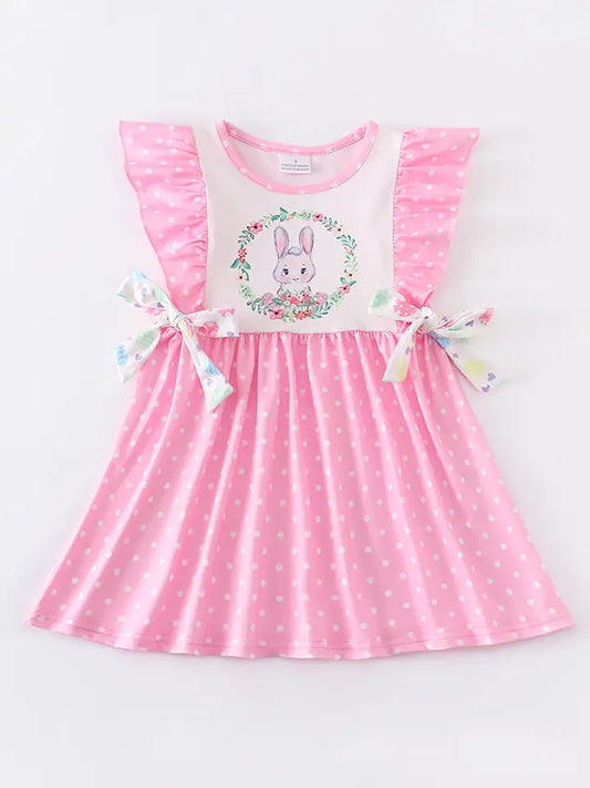 Pink Rabbit Ruffle Girl Dress (SPECIAL DEAL)