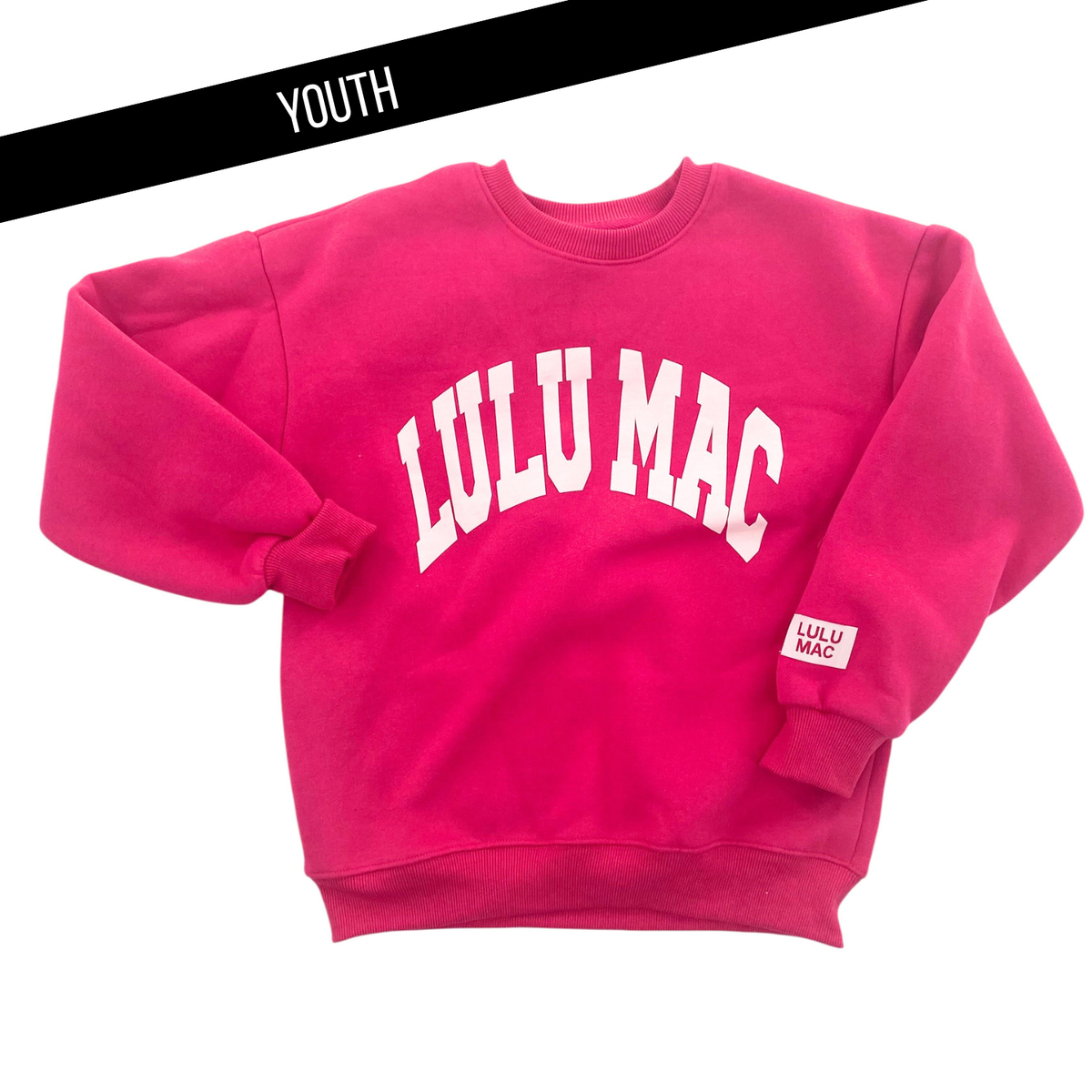 HOT PINK WITH WHITE PUFF LULU MAC