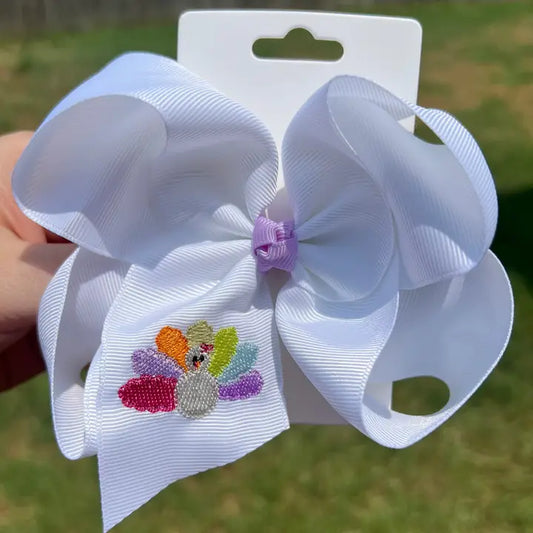 Turkey Hair Bow 5"