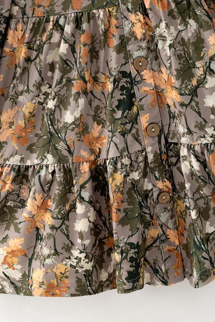 Camouflage girls tiered dress