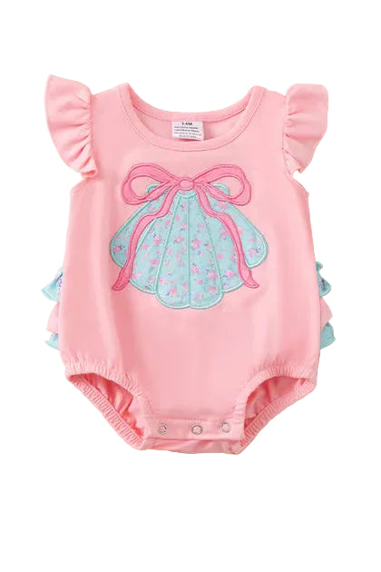 Floral Seashell Applique Romper